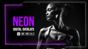 Videohive Neon Digital Overlays 56228980 Elements template preview
