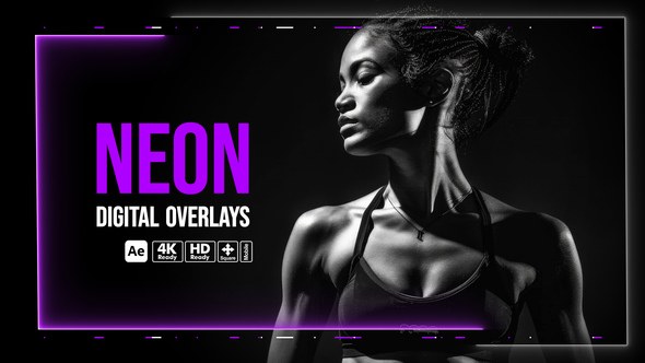 Videohive Neon Digital Overlays 56228980 Elements template preview