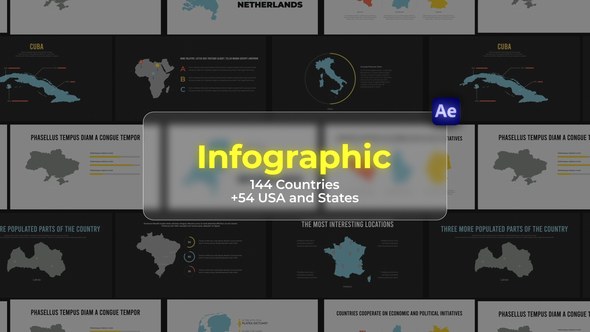 Videohive Infographic - Countries / AE Infographics template preview