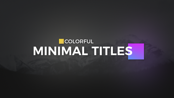 Color full Minimal Titles Video Displays template preview