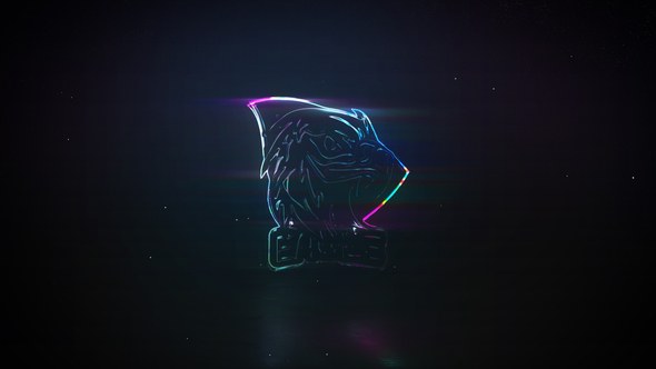 Videohive Neon Glass | Glitch Logo Reveal Logo Stings template preview