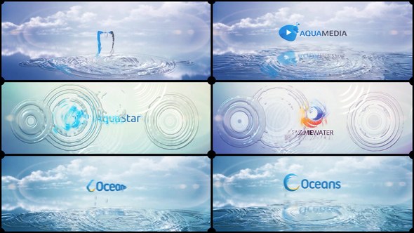 Clean Logo V03 Water Ripples Video Displays template preview
