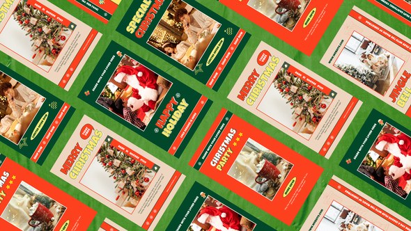 Videohive Merry Christmas Retro Instagram Stories Product Promo template preview