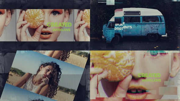 Videohive Dubstep Glitch Slideshow Video Displays template preview