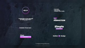 Videohive Clean and Simple Titles Package Titles template preview