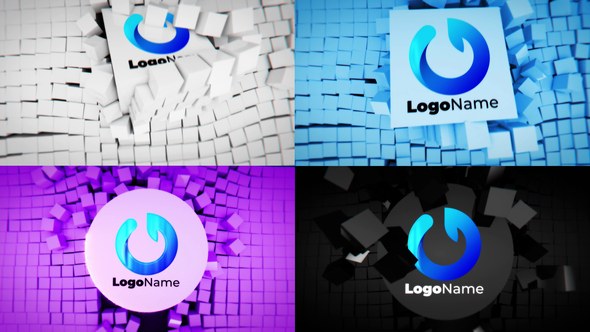 Videohive Dynamic Cubes Logo Reveal Bundle Logo Stings template preview