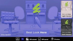 Videohive Barber Shop Intro Logo Stings template preview