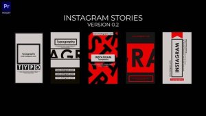 Typographic Instagram Stories V 2.0 Premiere Pro template preview