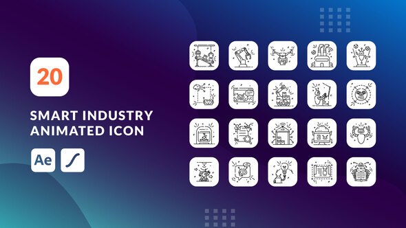 Videohive Smart Industry Animated Icons | After Effects Elements template preview