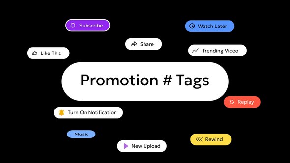 Videohive Tag Promotion Elements template preview