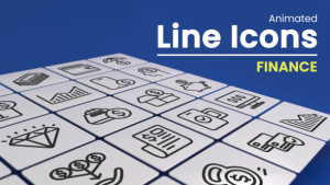 Videohive 50 Animated Finance Line Icons Infographics template preview