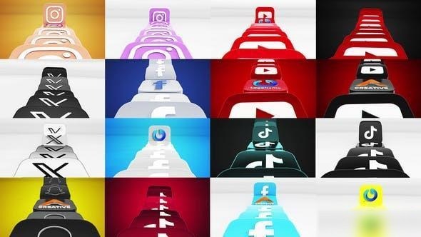 Videohive Dynamic 3D Icons Bundle Logo Reveals Openers template preview