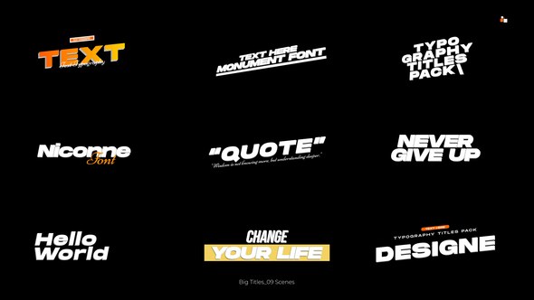 Videohive Big Titles 3.0 | After Effects 54058055 Titles template preview