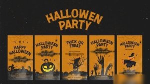 Videohive Halloween Party Instagram Stories 48204399 Openers template preview