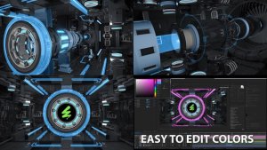 Videohive Turbine Particle Accelerator Logo Logo Stings template preview