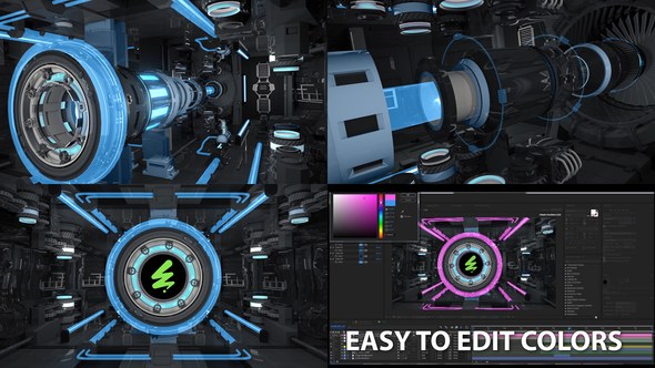 Videohive Turbine Particle Accelerator Logo Logo Stings template preview