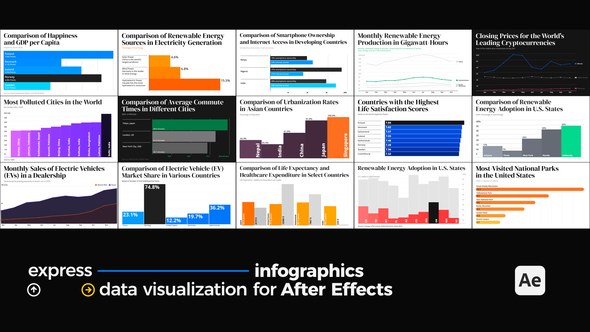 Videohive Express Infographics - Data Visualization for After Effects Infographics template preview