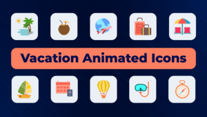 Videohive Vacation Animated Icons Elements template preview
