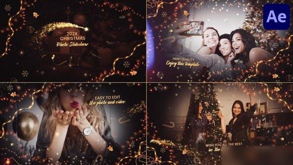 Videohive Christmas Photos Slideshow for After Effects Openers template preview