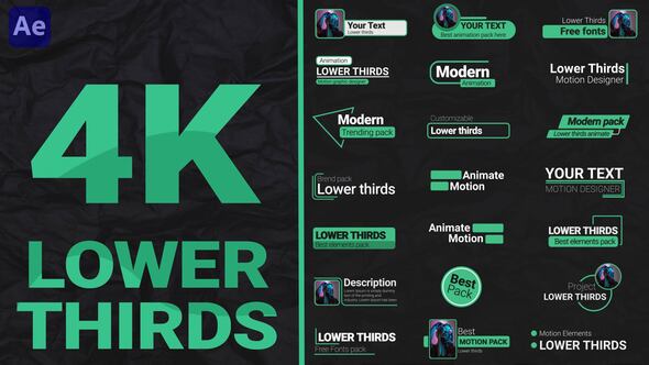 Videohive Lower Thirds Pack 4K Elements template preview