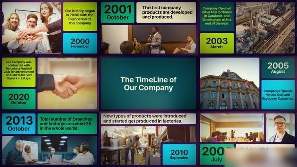 Videohive Corporate Company Timeline Slideshow Openers template preview