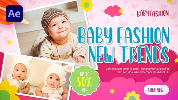 Videohive Baby Shop | Kids Fashion Promo | Baby Clothes Shop Video Displays template preview
