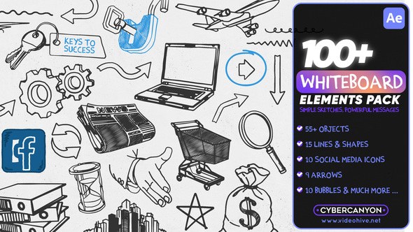 Videohive Whiteboard Elements Pack Elements template preview
