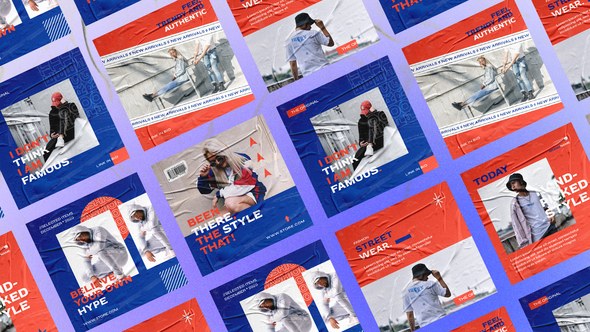 Videohive Sassy Urban Typography Instagram Posts Product Promo template preview