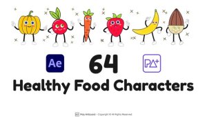 Videohive Healthy Food Characters For After Effects Elements template preview