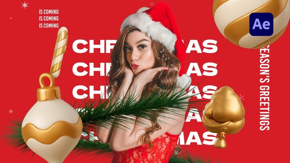 Videohive Cute 3D Christmas Intro Broadcast-packages template preview