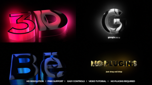 Videohive 3D Glowing Reveal Logo Stings template preview