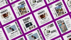 Videohive Minimal Streetwear Instagram Posts Product Promo template preview