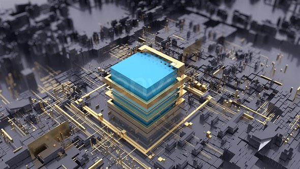 Videohive Tech Qube Logo Reveal Logo Stings template preview