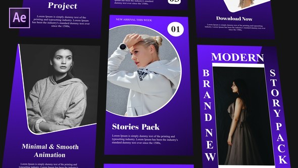 Instagram Stories Pack v4 Video Displays template preview