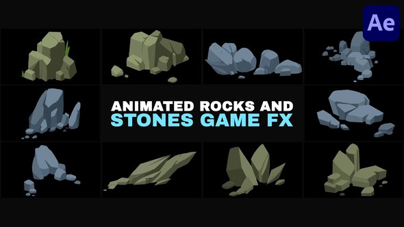 Videohive Animated Rocks And Stones Game FX | After Effects Elements template preview