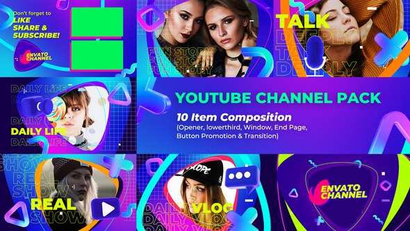 Videohive Youtube Channel Pack 30056928 Broadcast-packages template preview