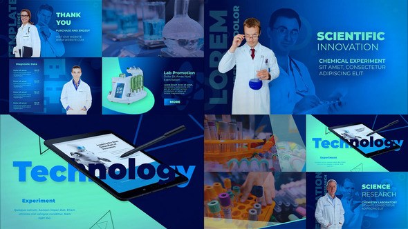 Videohive Medical Scientific Presentation Video Displays template preview
