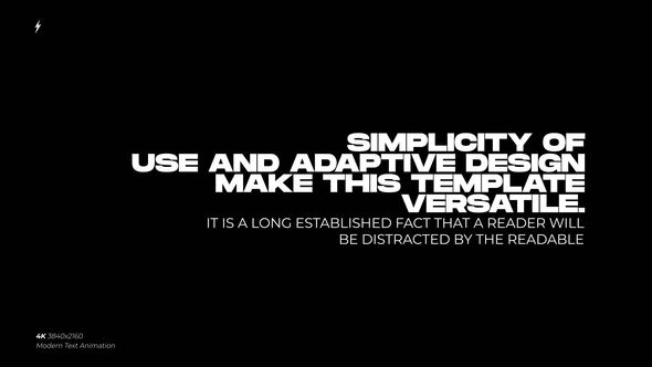 Videohive Modern Text Animation | After Effects 54239740 Titles template preview