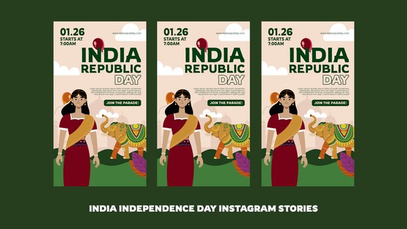 Videohive India Independence Day Instagram Story Openers template preview