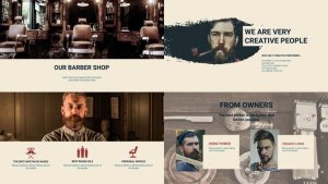 Barber Shop Presentation Video Displays template preview