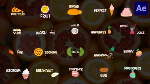 Videohive Cartoon Food Animations Titles for After Effects Titles template preview