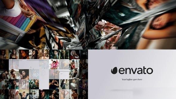 Videohive Mosaic Photo Logo Openers template preview