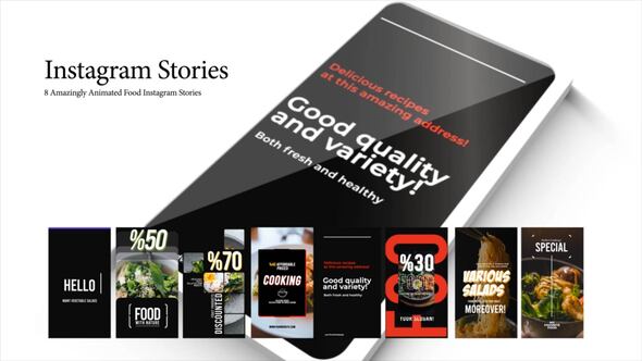 Videohive Food Instagram Stories 34310258 Product Promo template preview