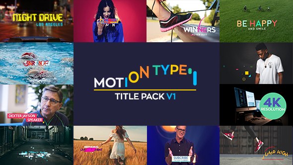 Motion Type - Titles Pack Video Displays template preview
