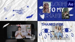 Videohive Youtube Sketch Slides for After Effects Openers template preview