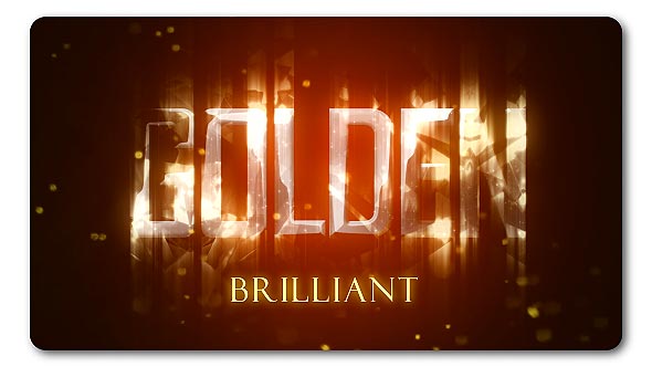 Videohive Golden Brilliant Logo Reveal Logo Stings template preview