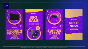 Product Promo Instagram Story MOGRT Premiere Pro template preview