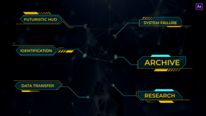 Videohive Futuristic Call Out Titles template preview