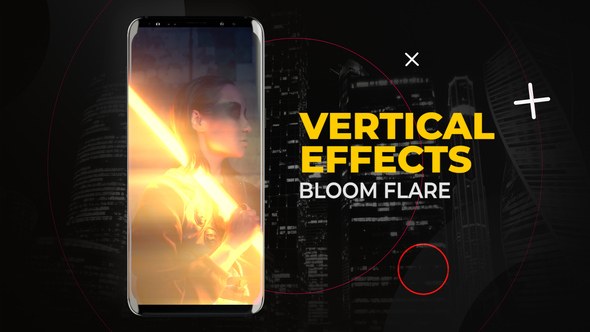Videohive Vertical Bloom Flare Effects | After Effects Elements template preview
