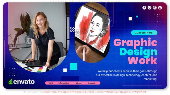 Videohive Graphic Design Work Slideshow Openers template preview